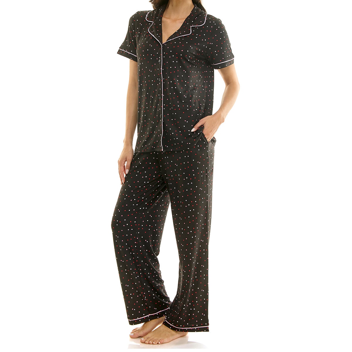 Jaclyn NY Pijama para Dama Negro Grande