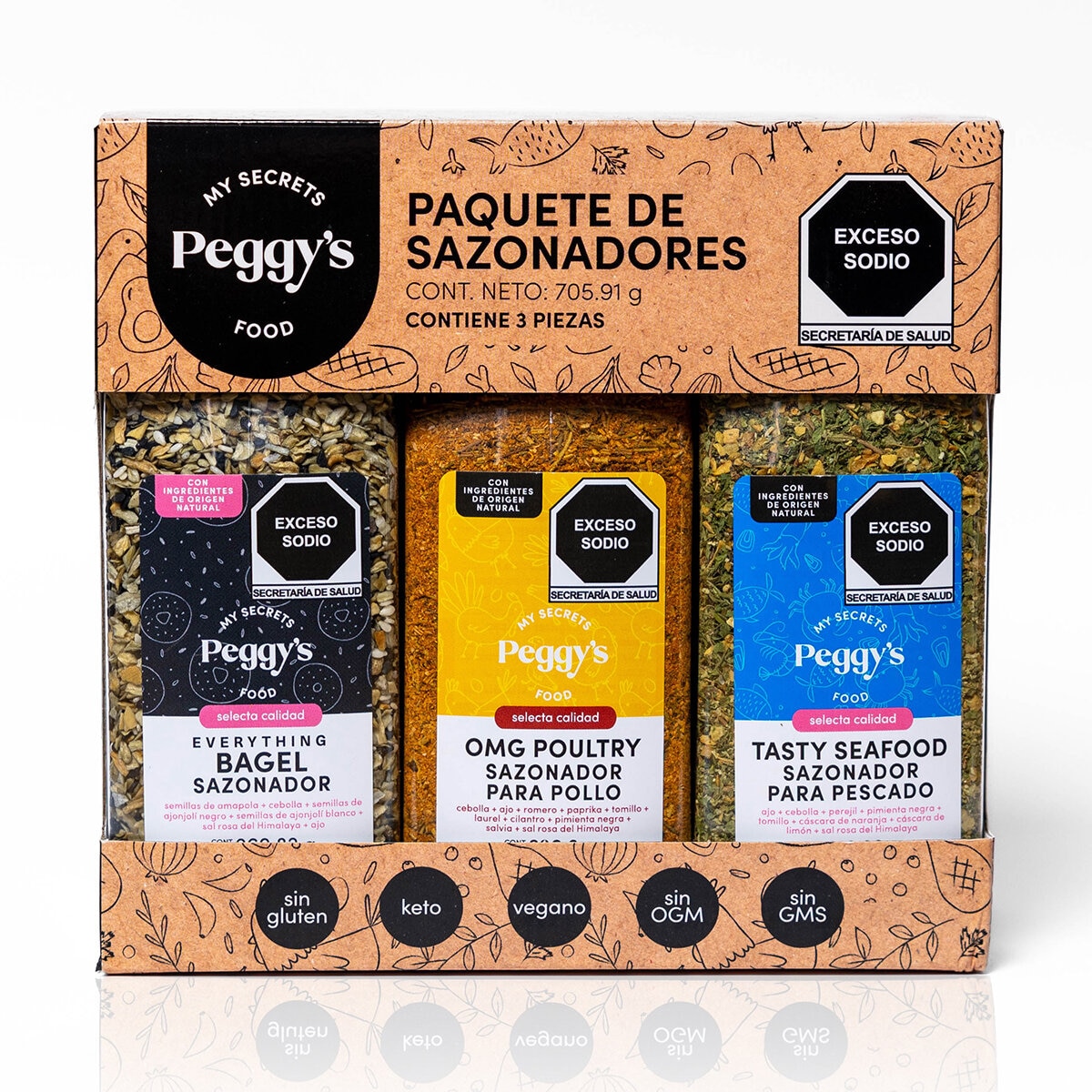 Peggy's Paquete de Sazonadores 3 pzs