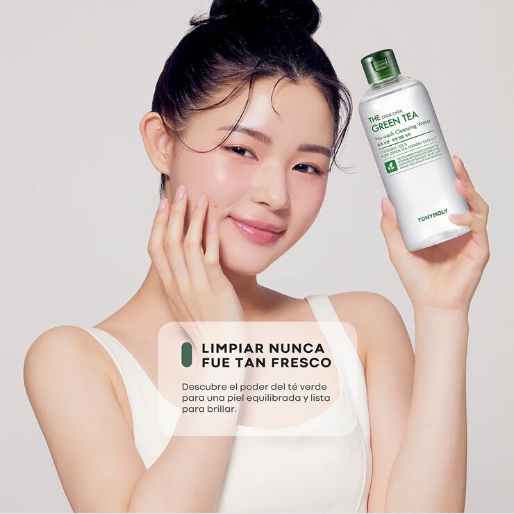 Agua Limpiadora Facial de Té Verde, Tony Moly, 2 piezas