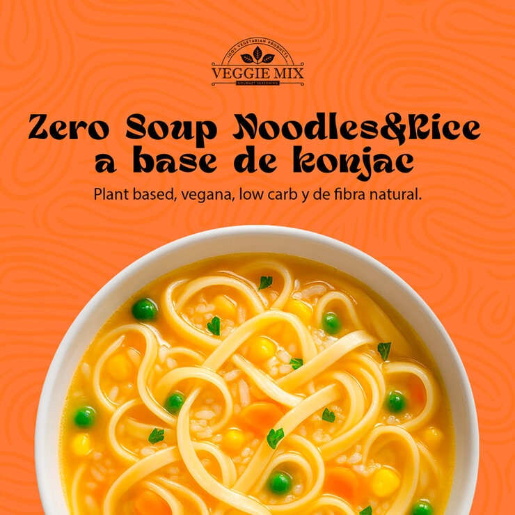Veggie Zero Sopa Instantánea de Fideos y Arroz 6/85 g