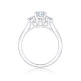 Anillo, Diamantes, 1.17ctw, Oro Blanco 14K