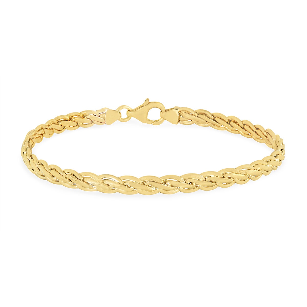 Pulsera de Eslabones de Fantasía, Oro Amarillo 14k Pulsera de Eslabones de Fantasía, Oro Amarillo 14k