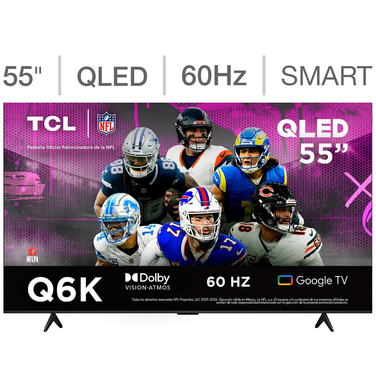 TCL Pantalla 55" QLED 4K Google TV