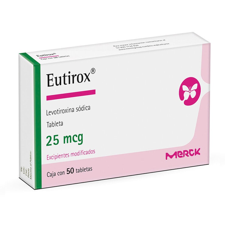Eutirox 25 mg 50 Tabletas Eutirox 25 mg 50 Tabletas