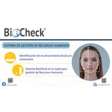 BioCheck Reloj Checador con Reconocimiento Facial y Dactilar Para 30 Empleados