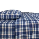 Flannel From Portugal, Juego de Sábanas de Franela, Tamaño Individual 3 piezas, Navy Plaid