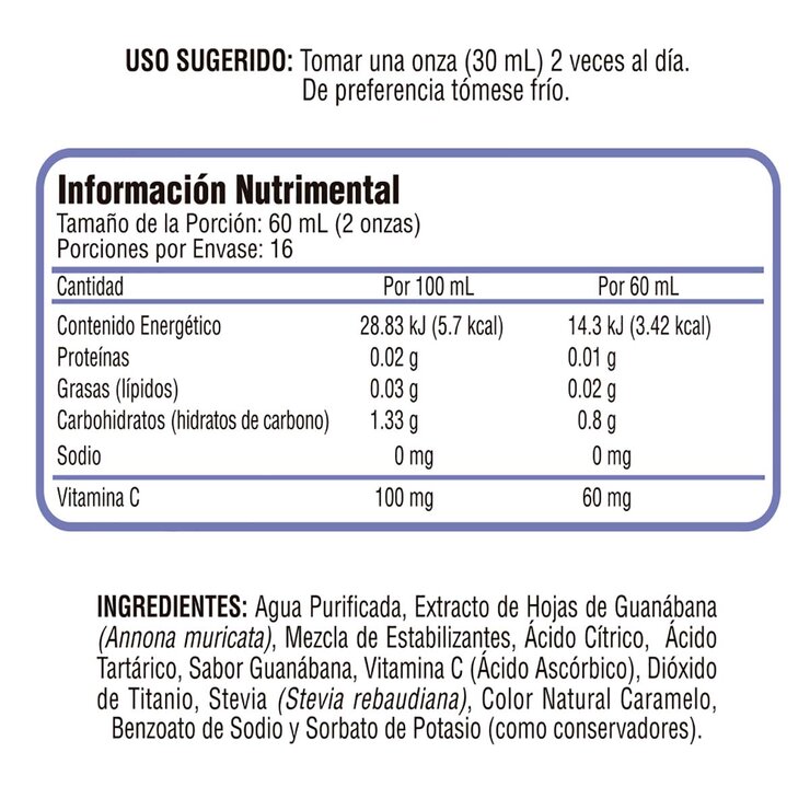 Greenside Graviola Guanábana Líquida 1L