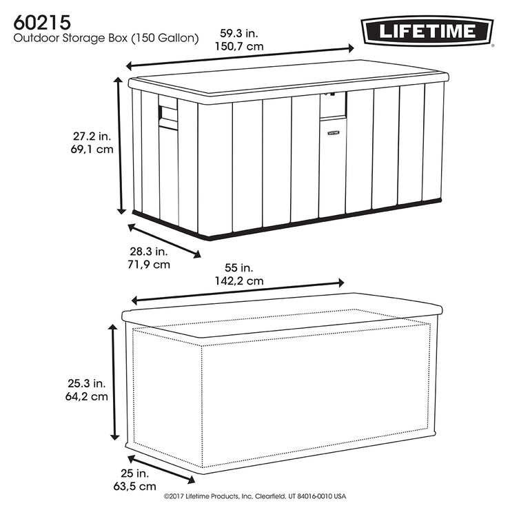 Lifetime, Caja de Almacenamiento de 568 L