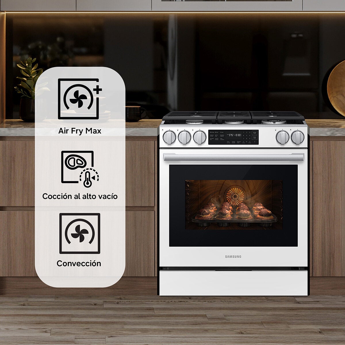 Samsung Estufa de Gas de Piso de 76cm con 5 Quemadores