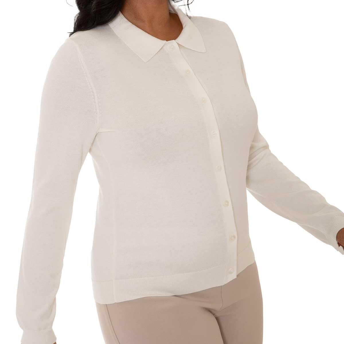 Mario Serrani Italy Suéter para Dama Blanco Grande