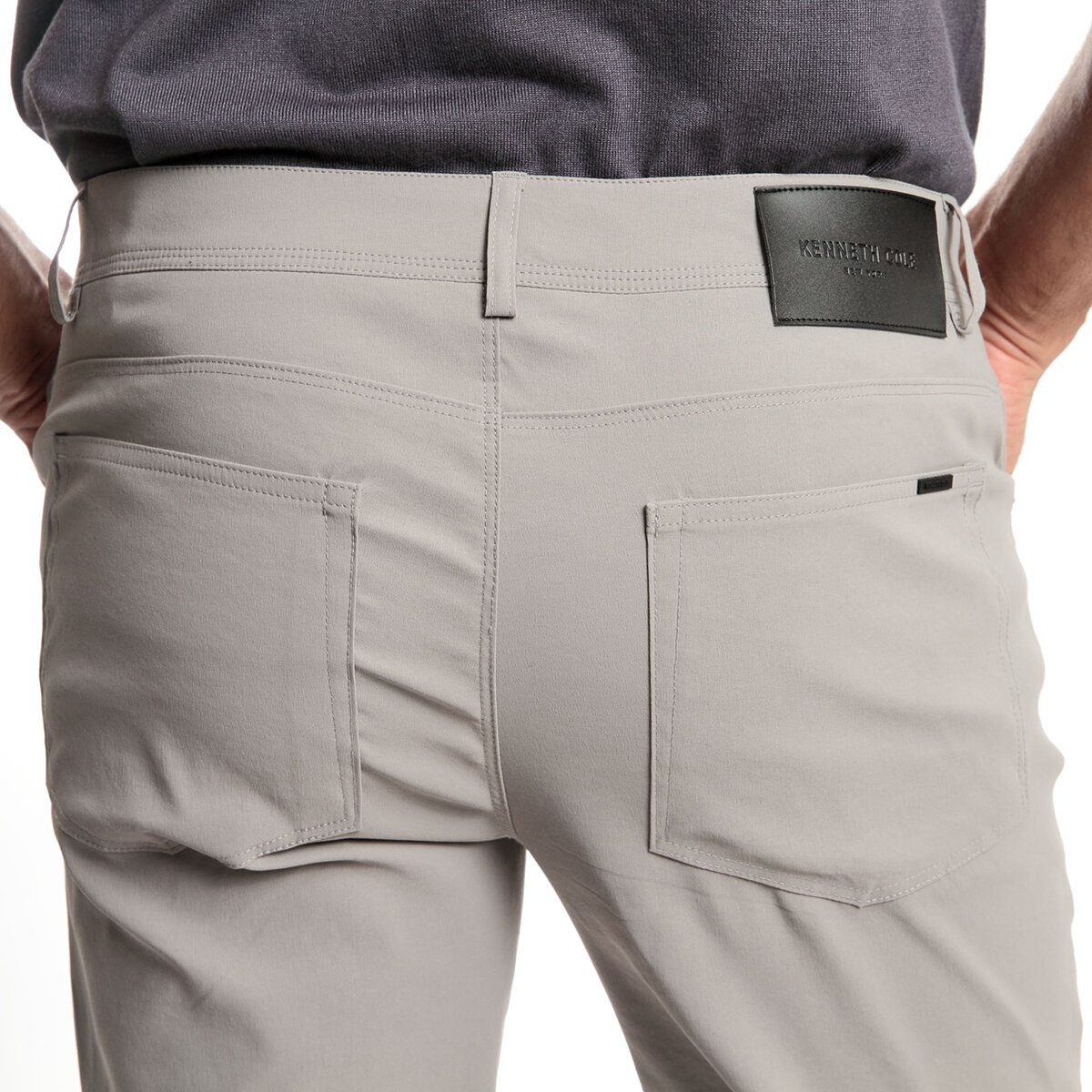 Kenneth Cole Pantalones para Caballero Gris 34 Kenneth Cole Pantalones para Caballero Gris 34