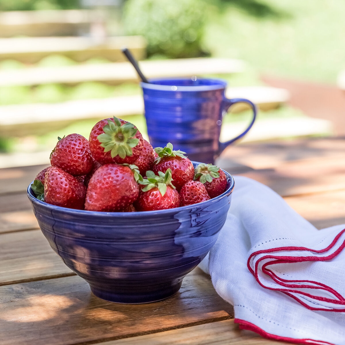 Over & Back Vajilla de Cerámica de 16 piezas, Azul