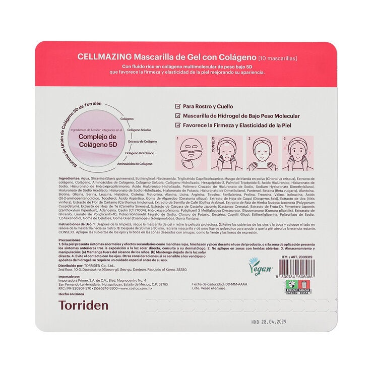 Torriden Cellmazing Mascarillas Faciales 10 pzas Torriden Cellmazing Mascarillas Faciales 10 pzas