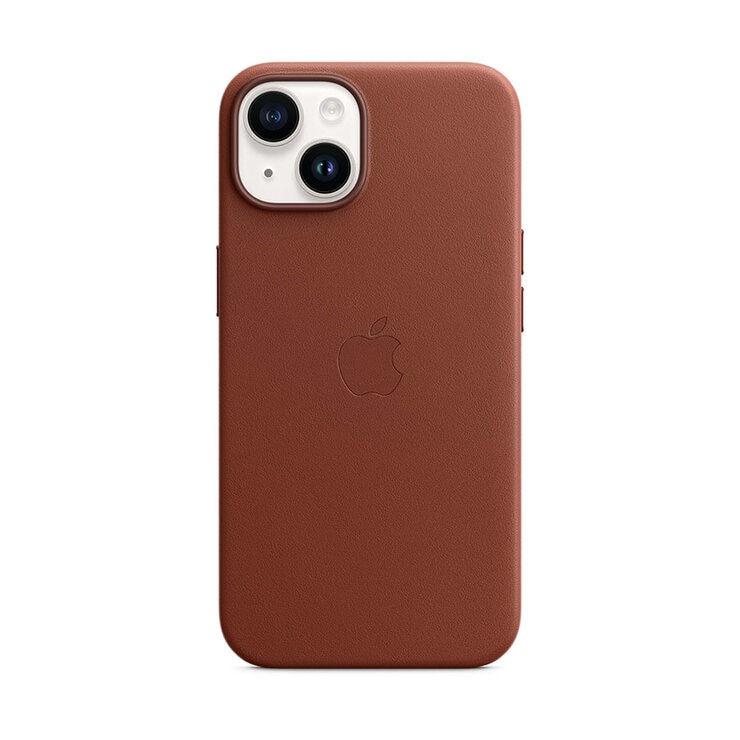 Apple Funda de Piel con MagSafe para el iPhone 14 Ocre Oscuro