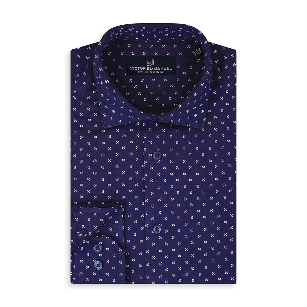 Victor Emmanuel Camisa para Caballero Azul Cuello 15 Manga 32/33 Victor Emmanuel Camisa para Caballero Azul Cuello 15 Manga 32/33