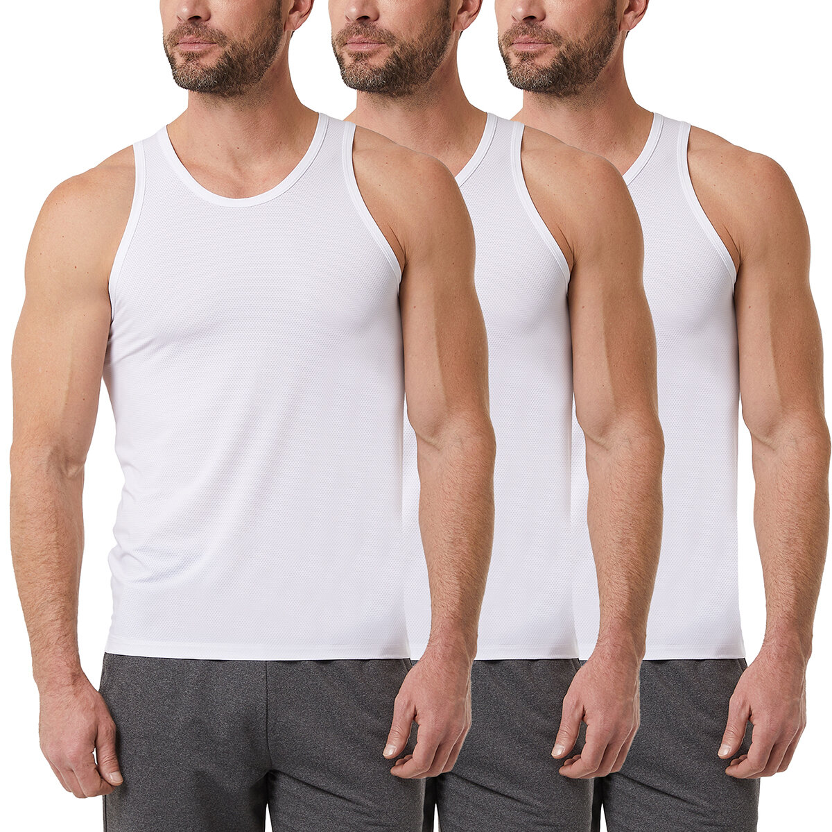 32 Degrees Cool Playera para Caballero 3 piezas Blanco Chica