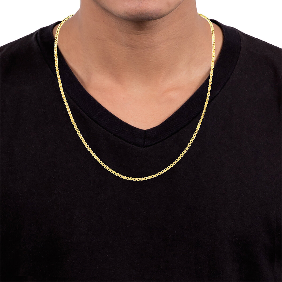 Cadena para Caballero, 60.96cm, Oro Amarillo 14K