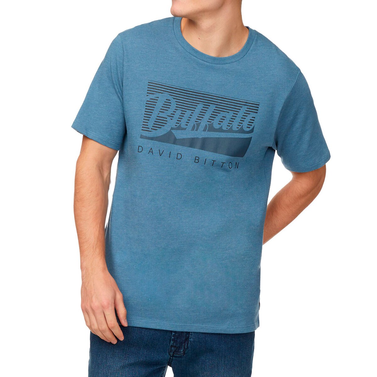 Buffalo David Bitton Playera para Caballero Azul