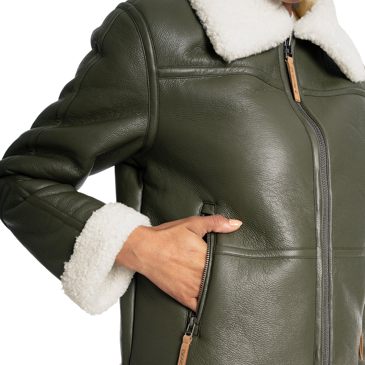 Bearpaw Chamarra para Dama Verde Extra Chica