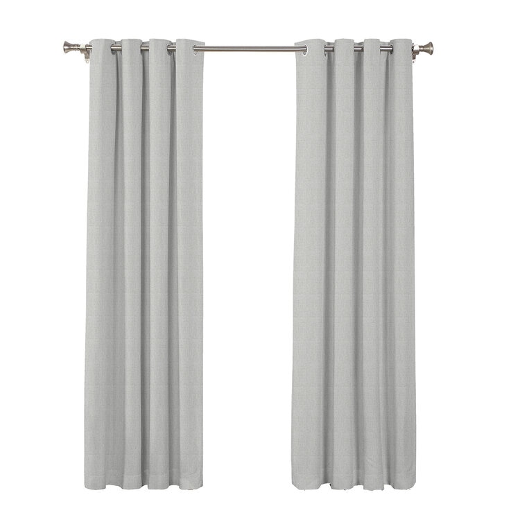 SUN + BLK, Cortinas con Bloqueo Total de Luz 132 cm x 241 cm, GREY 52X95 F