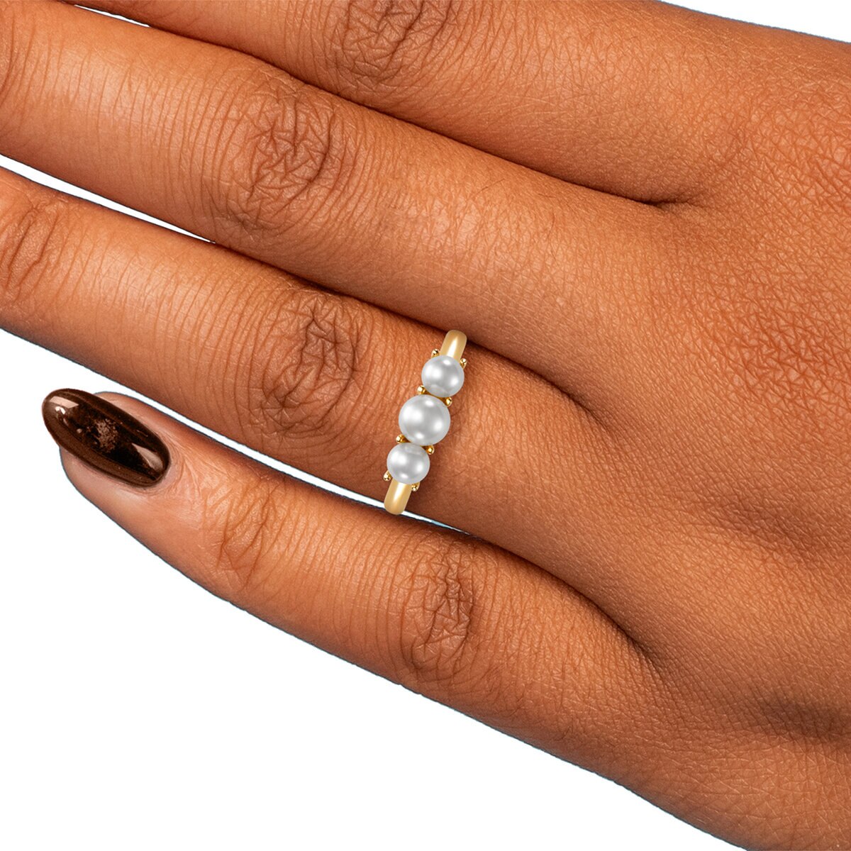 Anillo de Perla Cultivada, Oro Amarillo de 14K