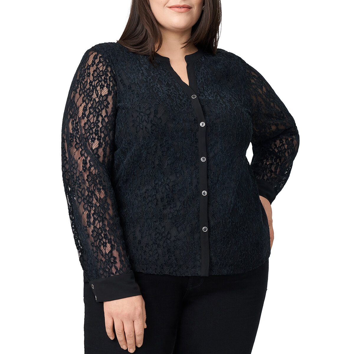 Cable and Gauge Blusa para Dama Negro Extra Grande Cable and Gauge Blusa para Dama Negro Extra Grande