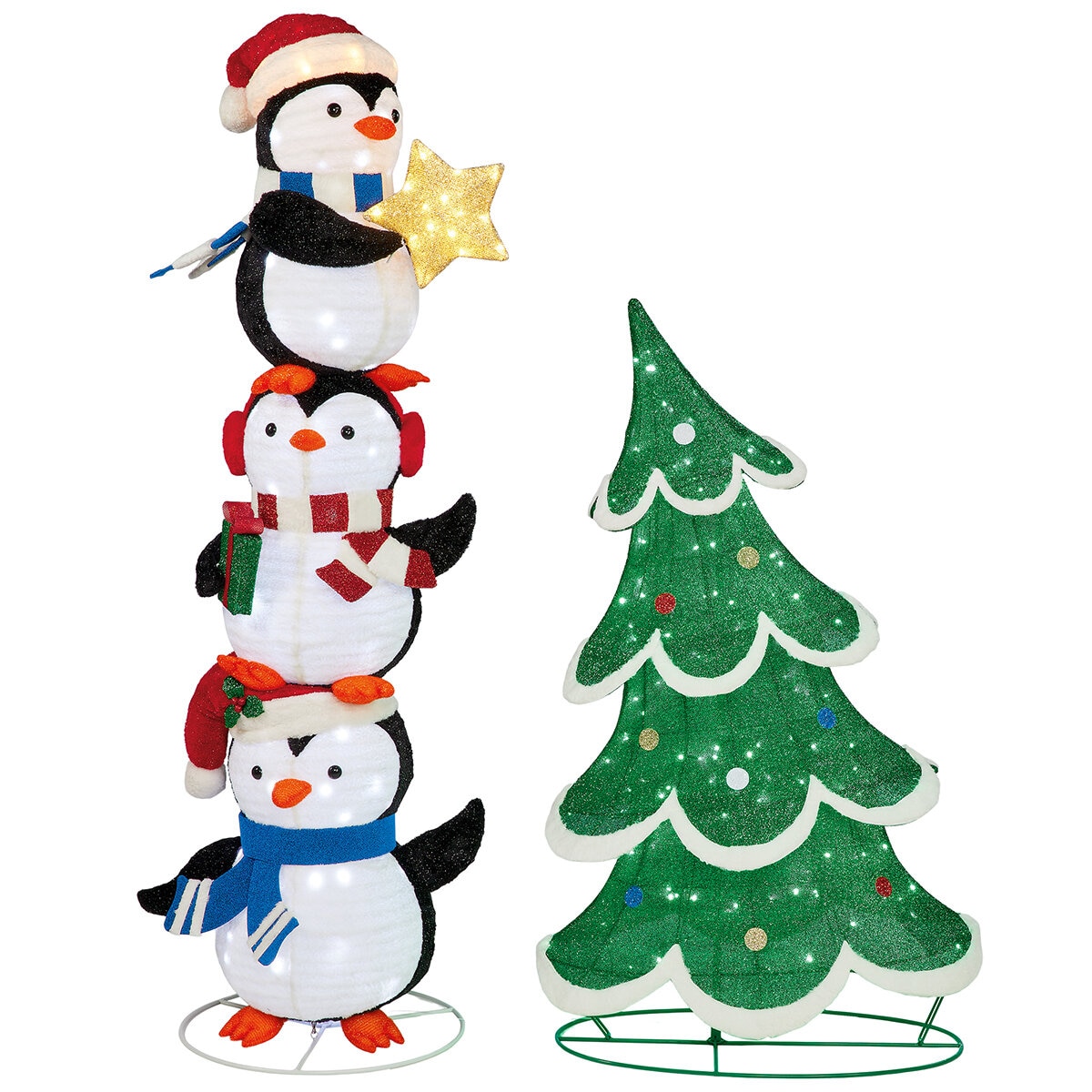 Torre de Pinguinos con Luces Parpadeantes