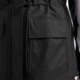Teddi Rose Chamarra impermeable para Dama Negro Mediana