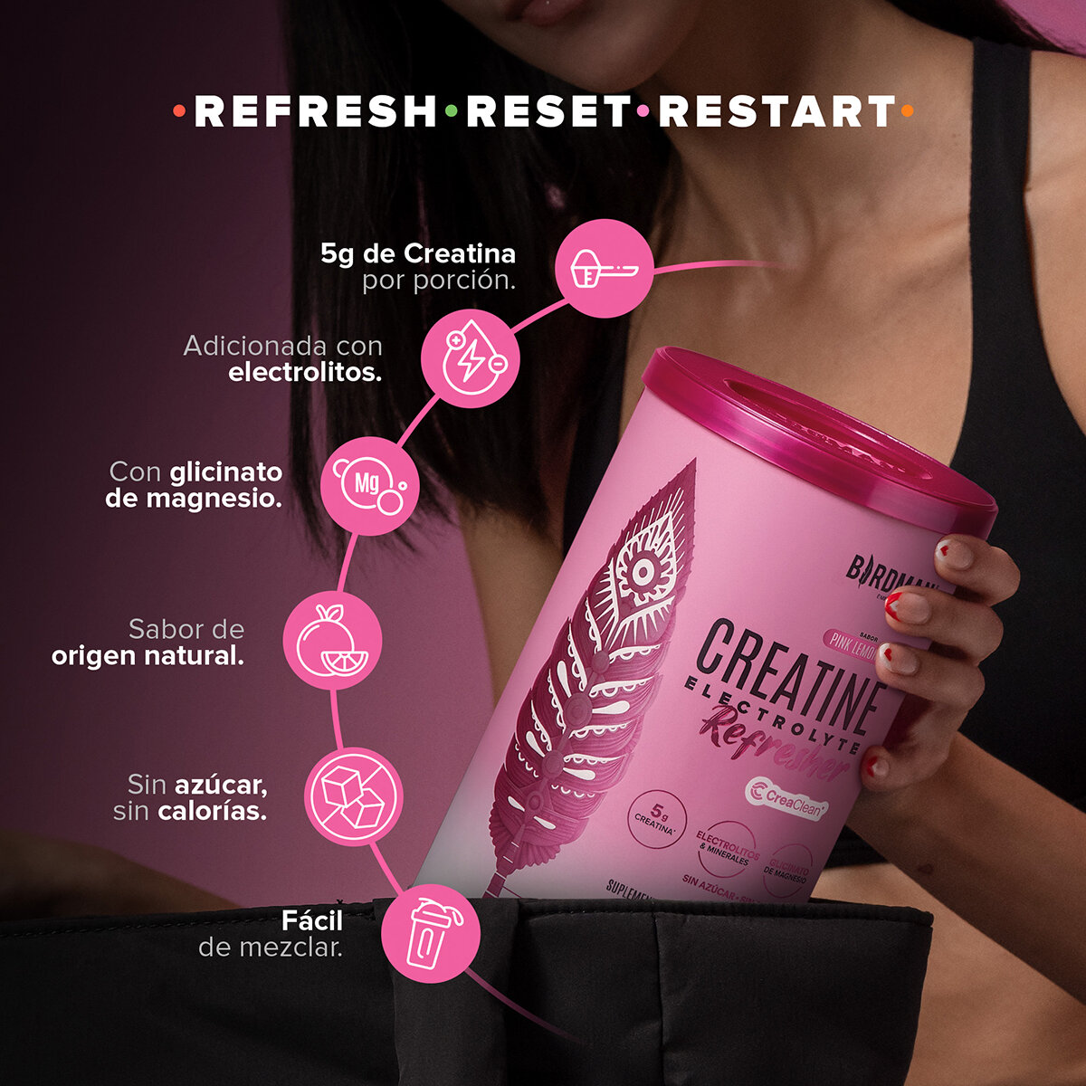 Birdman Creatina Refresher Pink Lemonade 500g Birdman Creatina Refresher Pink Lemonade 500g