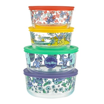Disney - Pyrex Refractarios de Vidrio Decorados 8 piezas, Varios Modelos