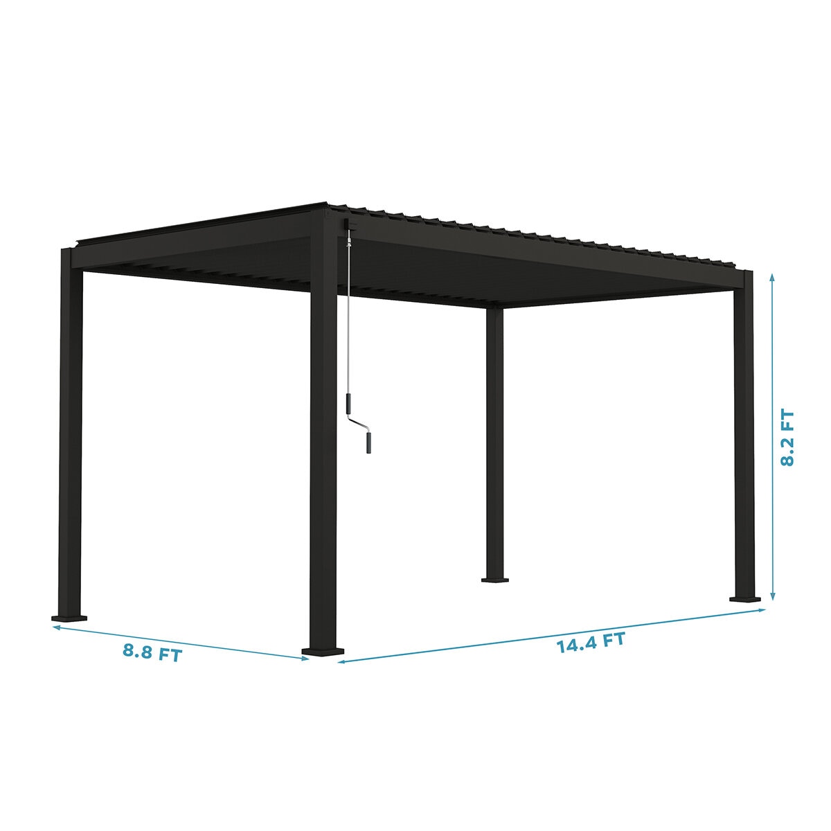 Zhengte, Pérgola de Aluminio de 3m x 4m