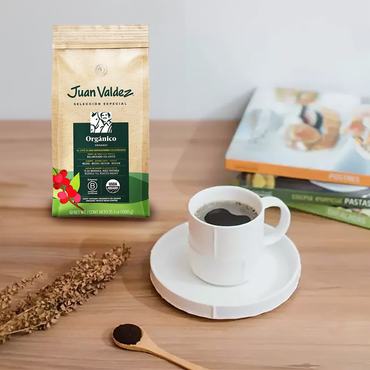 Juan Valdez Café Tostado Orgánico en Grano 1 kg