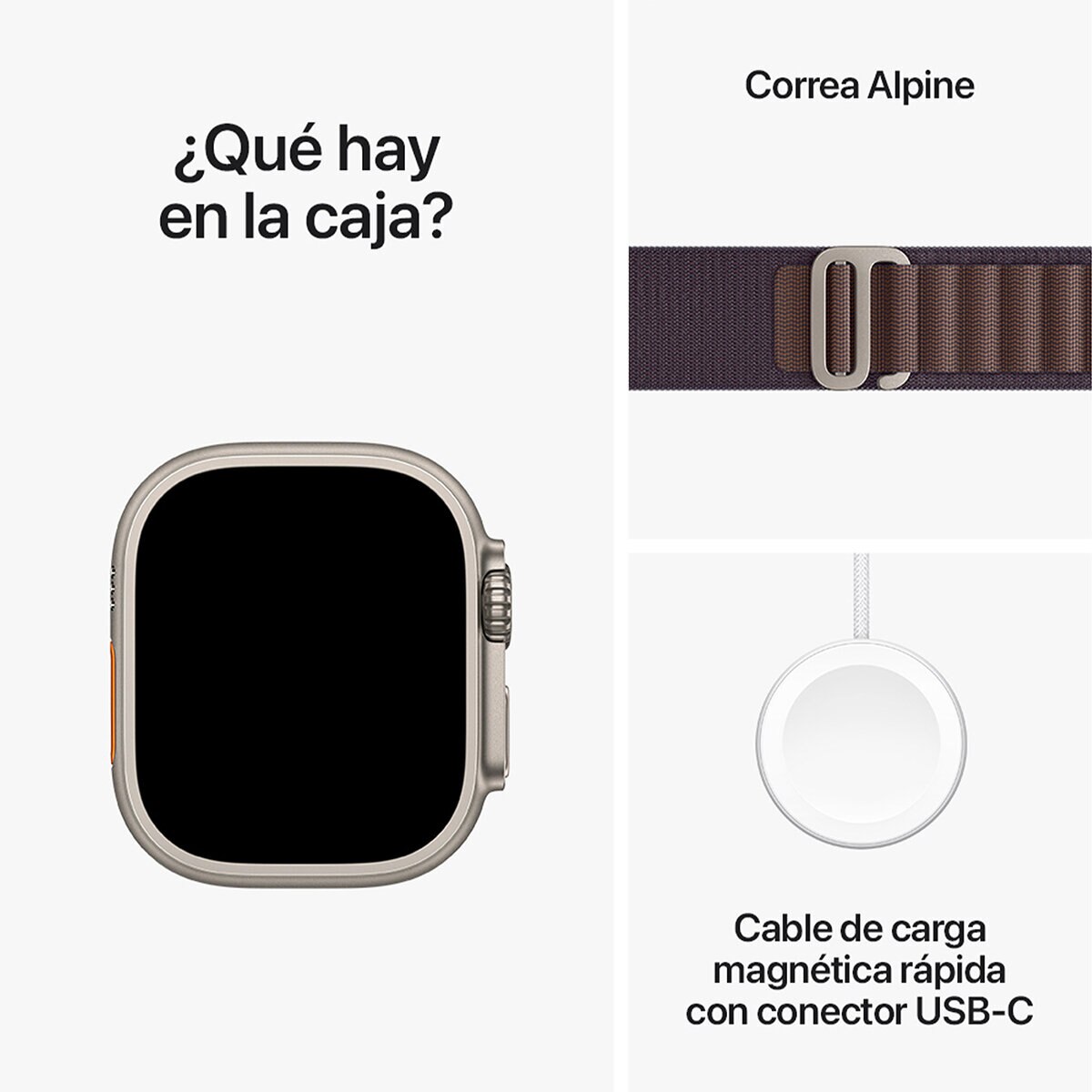 Apple Watch Ultra 2 (GPS + Cellular) Caja de titanio 49mm con Correa Alpine Índigo