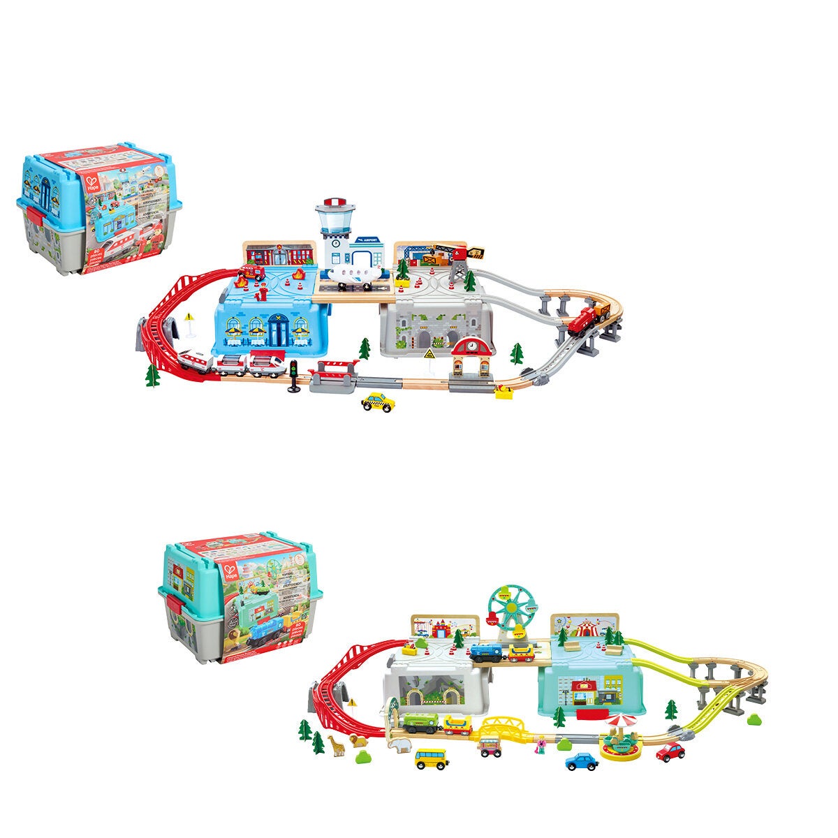 HAPE, Juego de Tren con 80 Piezas HAPE, Juego de Tren con 80 Piezas