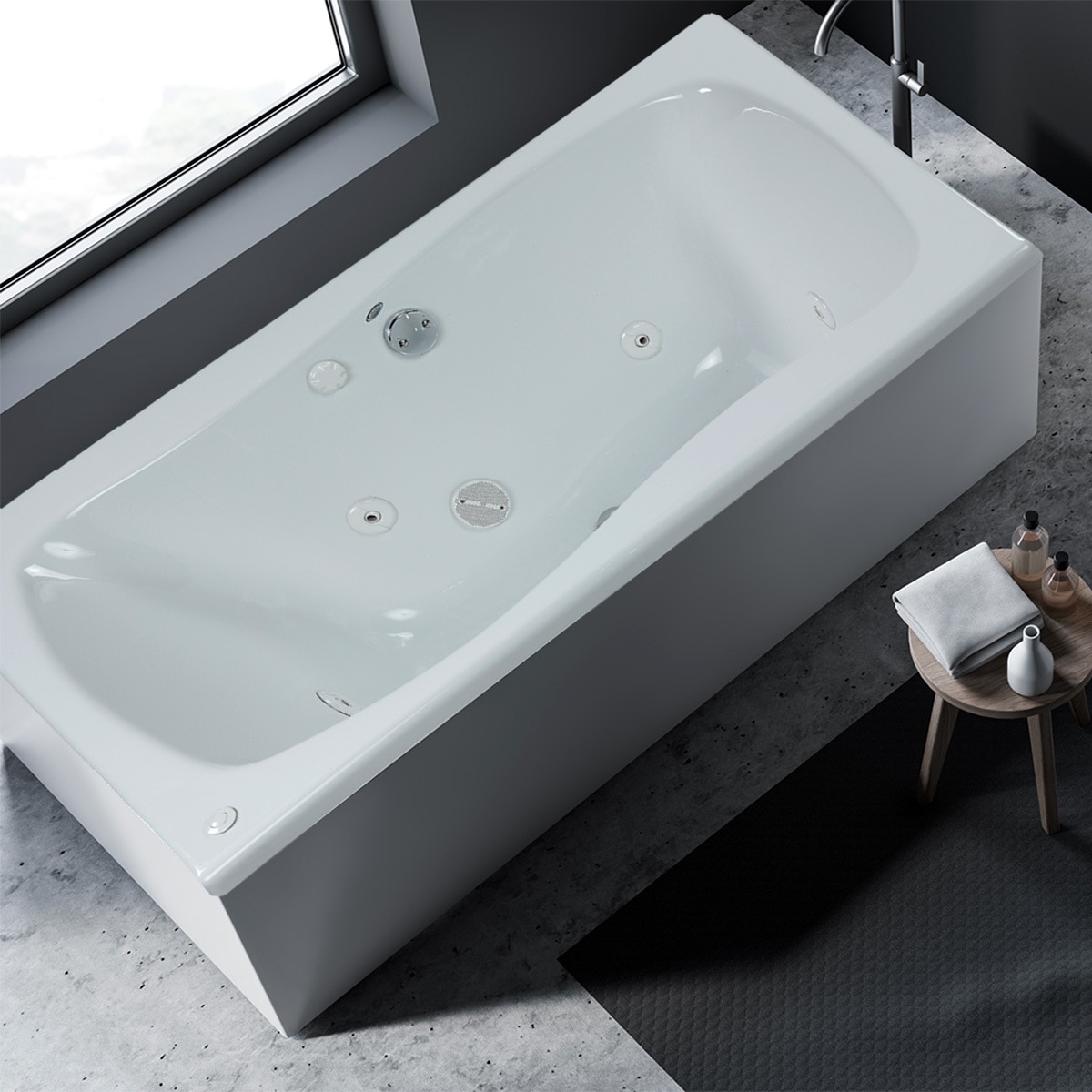 American Standard, Tina de Baño California con Sistema de Hidromasaje