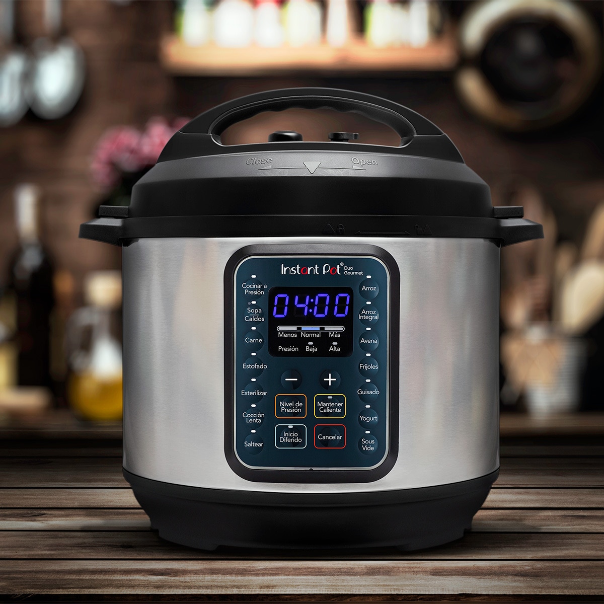 Instant Pot Duo Gourmet, Olla de Presión Eléctrica 9 en 1 con olla interior de acero inoxidable