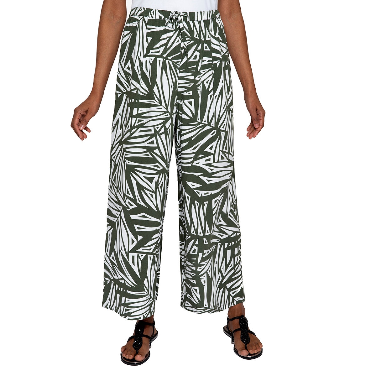 Mario Serrani Italy Pantalones para Dama Verde Extra Grande
