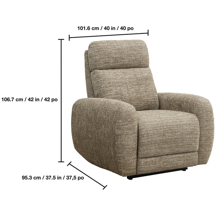 Synergy Home Furnishings, Reclinable Eléctrico de Tela