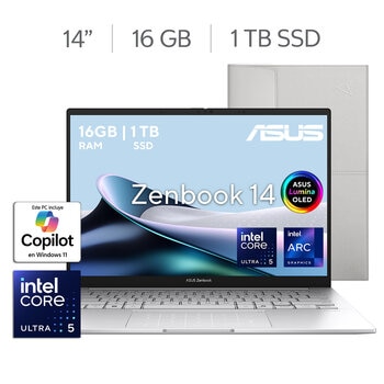 ASUS Zenbook 14 Laptop 14" WUXGA Intel Core Ultra 5 16GB 1TB ASUS Zenbook 14 Laptop 14" WUXGA Intel Core Ultra 5 16GB 1TB