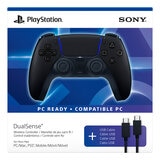 PlayStation 5: DualSense Control Inalámbrico Midnight Black + Cable USB para PC