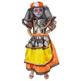 Disfraz de Catrina para Niñas, Amarillo 8 años 