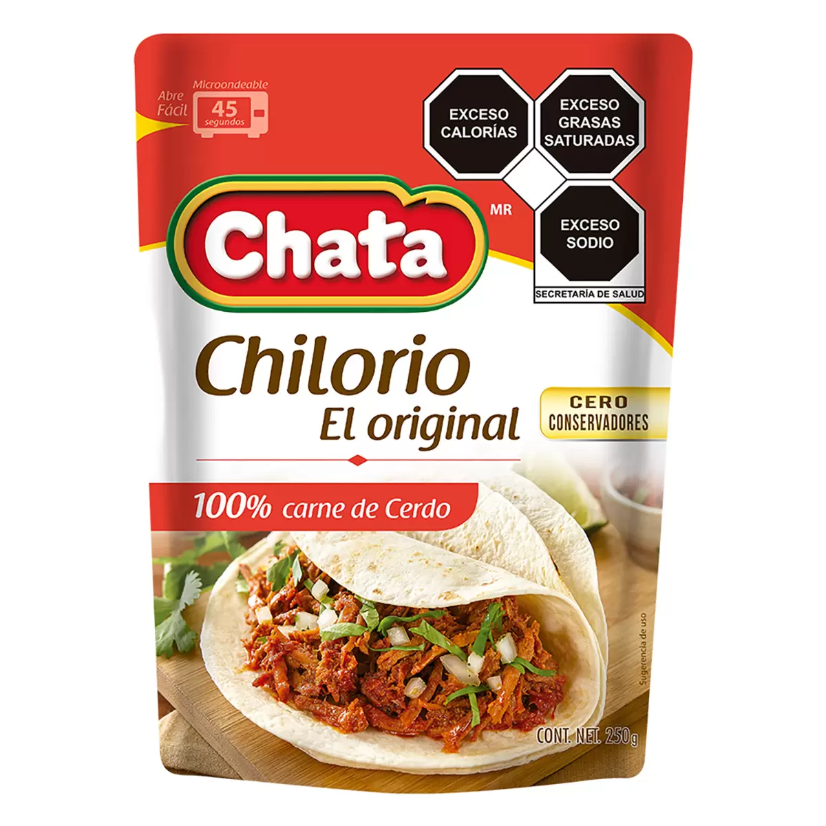 Chata Chilorio de Cerdo 4 sobres de 250 g