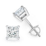 Aretes de Diamantes 0.50ctw, Oro Blanco 14K