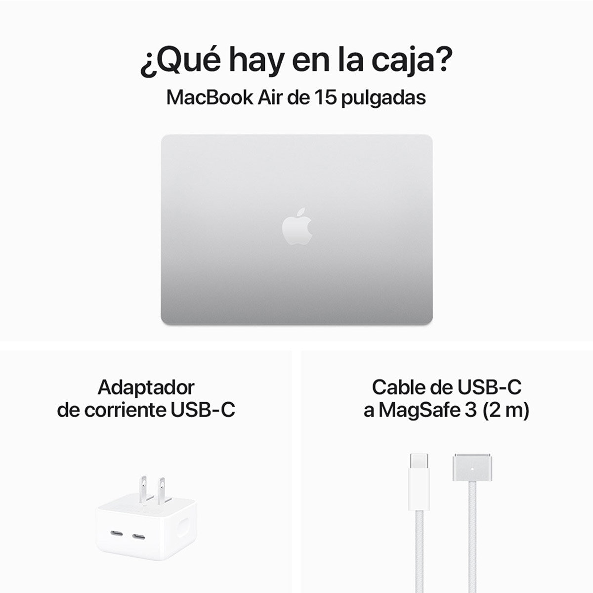 Apple MacBoor Air 15" Chip M3 16GB 256GB SSD Plata