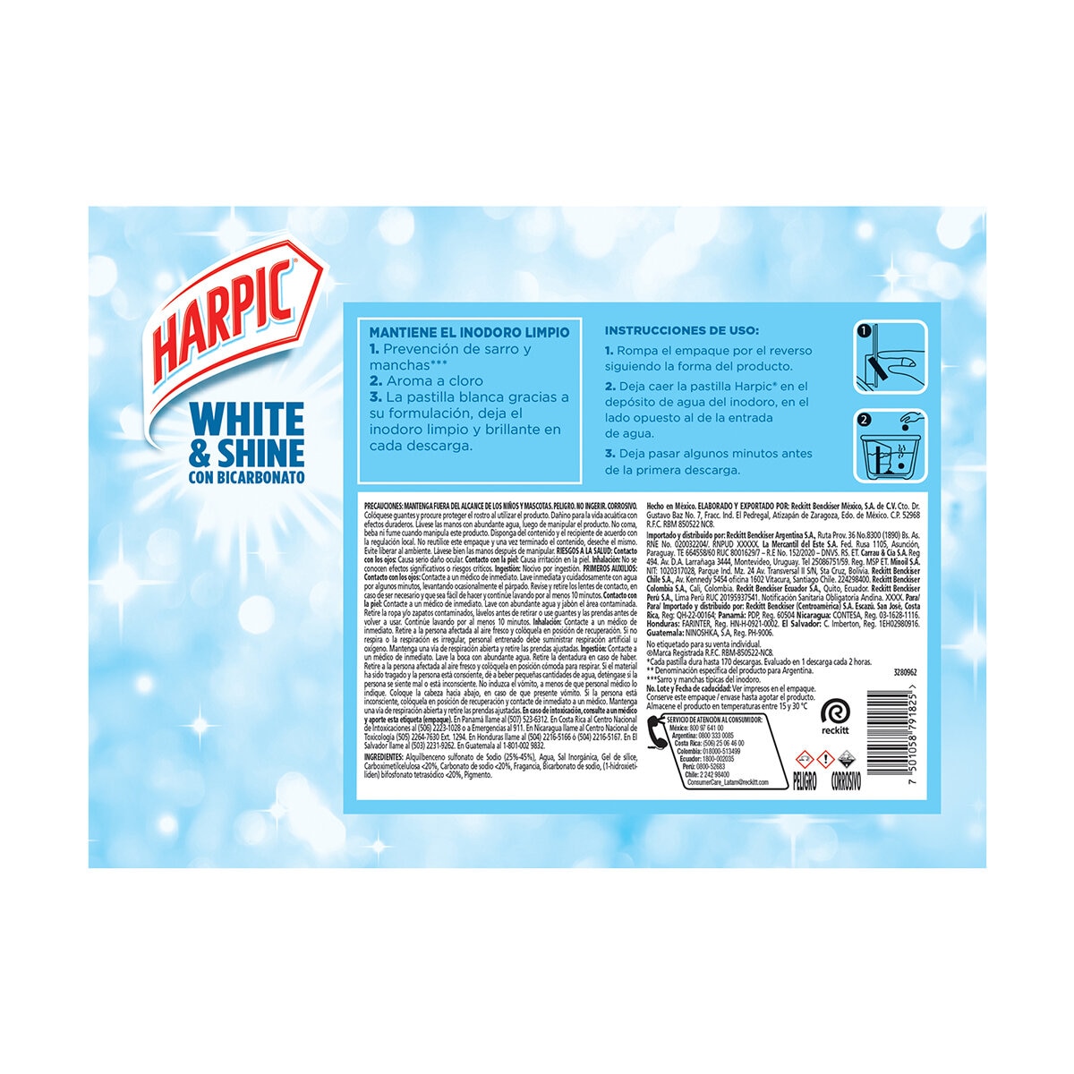 Harpic Power Ultra Pastillas Desinfectantes para Tanque de Inodoro