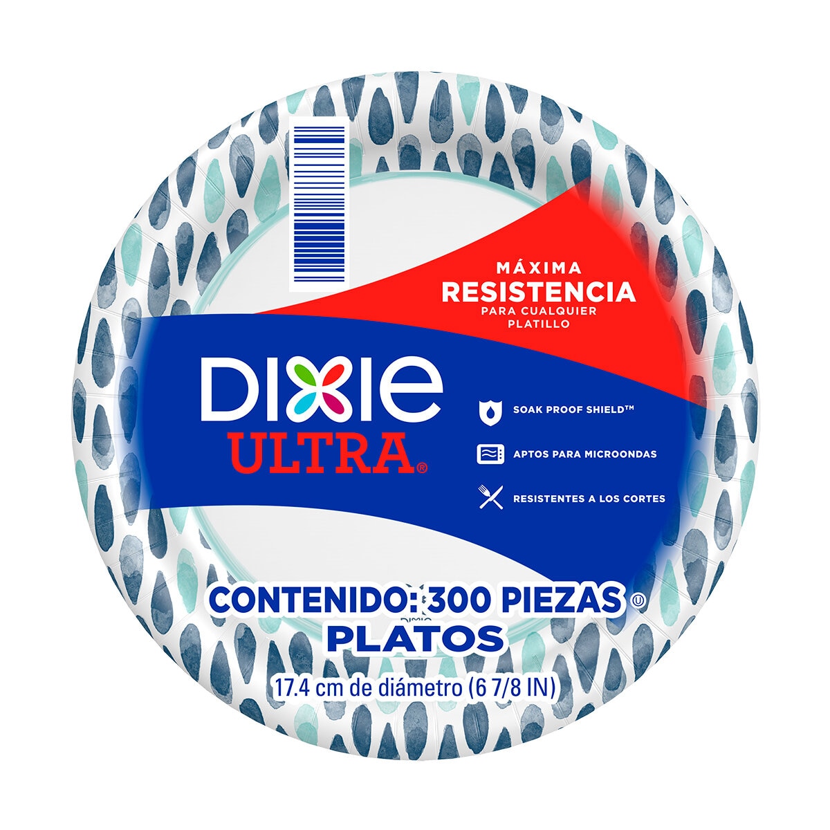 Dixie Ultra Platos de Papel 300 pzas de 17.4 cm