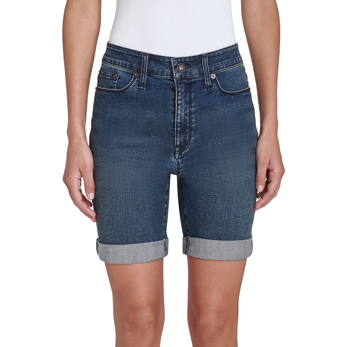 DKNY Jeans Short Bermuda para Dama azul 8