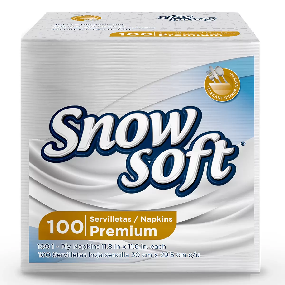 Snow Soft Servilletas Premium8 paquetes de 100 servilletas