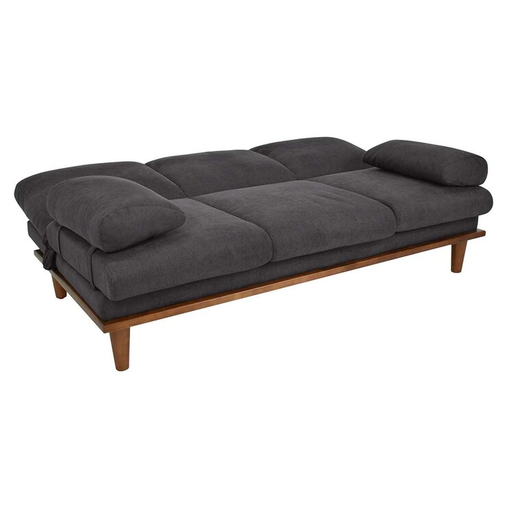 Violanti, Sofa Cama de tres plazas con Brazos y Patas de Madera Violanti, Sofa Cama de tres plazas con Brazos y Patas de Madera