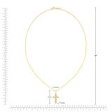 Dije de Cruz, Reversible, Oro Amarillo 14K